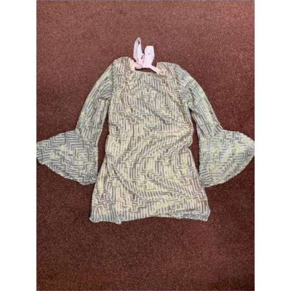 Free People Sequin Long Sleeve Dress (Size XS)